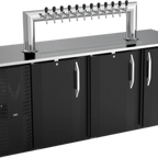 Thumbnail image #2 for Victory Refrigeration VDDN78HC-B-12T Direct Draw Beer Dispenser, 78 in, 4 Half-Keg Capacity, 12 Faucets, Black Exterior