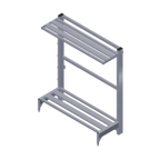 Thumbnail image #1 for Renfro Industries Inc. RIGRACFCSR60202 . Cantilever Channel Shelving, 60"W x 20"D x 72"H, 2-Shelf, 2,000 lb Capacity per Section