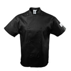 Thumbnail image #1 for Chef Revival J005BK-XL Short-Sleeve Chef's Jacket, X-Large, Black Poly/Cotton, Pen/Thermometer Pocket
