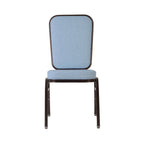 Thumbnail image #2 for G & A Commercial Seating Lucca 2403-AL GR10 Aluminum Banquet Chair, Stacks 10 High, Upholstered Flexible Back and Seat, Grade 10 Upholstery
