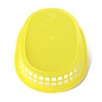 Thumbnail image #2 for New Star Foodservice Inc. 44089 Fast Food Basket, 10-1/2" x 7", Stackable, Oval, Plastic, Yellow Case of 3 Dozen