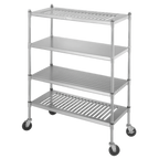 Thumbnail image #1 for IMC/Teddy Budget BL-7218-4S Solid Stainless Steel 4-Shelf Shelving Unit, 72"W x 18"D x 61"H