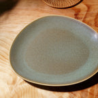 Thumbnail image #1 for Tableware Solutions USA Reactive by Creative Table TS-R014-02 Porcelain Plate, 10.2 in, Medium Rim, Moss Green Case of 4