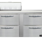 Thumbnail image #2 for Continental Refrigerator SW60N8-D 60-Inch 2-Section Refrigerated Sandwich Prep Table, 4 Drawers, 8-Pan Top
