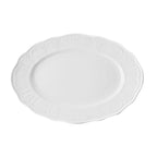 Thumbnail image #1 for Global Tableware Collective G. Benedikt GBBEL30321 White Porcelain Oval Platter, 8.5 x 12.625 Inch