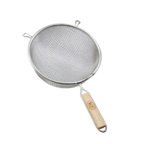 Thumbnail image #1 for TableCraft Products 82 Double Fine Mesh Strainer, 6-1/4-Inch Diameter, Tinned, Wooden Handle Case of 12