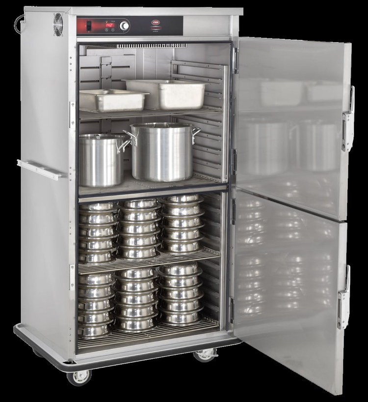 Product image #6 for FWE BT-96120 Ultra-Universal Mobile Heated Banquet Cabinet for 96-120 10-1/2 Inch Plates
