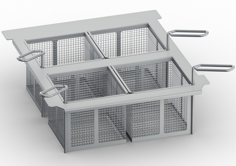 Product image #2 for RATIONAL Portion Basket Kit with 4 1/6 GN Frying Baskets and Frame