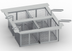 Thumbnail image #2 for RATIONAL Portion Basket Kit with 4 1/6 GN Frying Baskets and Frame
