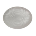Thumbnail image #1 for Vertex China Elements E-12-S China Platter, 9-1/2", Oval, Coupe Rim, Matte Gray, Polished Foot Case of 2 Dozen