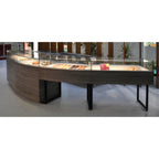 Thumbnail image #2 for GTI Designs Minimal MINVS-2050 Refrigerated Display Case, 82"W, Self-Contained, Straight Front Glass, Glass Ends, White