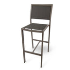 Thumbnail image #1 for JustChair Manufacturing A67030 Indoor/Outdoor Bar Stool, Armless, Woven Upholstered Back and Seat, Aluminum Frame, Footrest