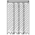 Thumbnail image #1 for AllPoints Foodservice Parts & Supplies 322181 Strip Curtain, 31 x 84 Inch, 4-Inch Strips, Mounting Hardware Included