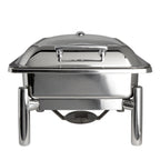 Thumbnail image #1 for Steelite International Creations, Hydraulic Closing Chafers 7351MW106 Square Hydraulic Closing Chafing Dish and Stand, 6 qt, Stainless Steel