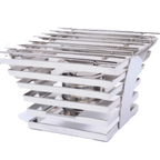 Thumbnail image #1 for Eastern Tabletop Escalate 1710 Stainless Steel Buffet Riser, 6-Layer, with Removable Grate and Sterno Holder, 10 x 10 x 6-1/2 in