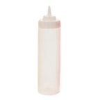 Thumbnail image #1 for G.E.T. SB-24-CL 24 oz Clear Wide-Mouth Squeeze Bottle with Lid Dozen Case of 2 Dozen