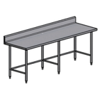 Thumbnail image #1 for Pacific Stainless Spec Line WKS9630A6O Stainless Steel Work Table, 96"W x 30"D, 6" Backsplash