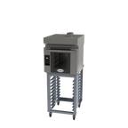 Thumbnail image #1 for Cadco Bakerlux™ BLS-4HLD-1H ™ Half-Size Electric Convection Oven, 4-Pan Capacity, Digital Controls, Open Base Stand, Ventless Hood