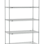 Thumbnail image #1 for Metro Super Erecta SE-3060C-86-S5 Wire Stationary Starter Shelving Unit, 60"W x 30"D x 86"H, Chrome, 5 Shelves