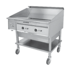 Thumbnail image #1 for Keating of Chicago Miraclean 42X30FT-G Gas Commercial Griddle, 42" W x 24" D, 3/4" Chrome Plate, Front Grease Trough