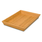 Thumbnail image #1 for Steelite Delfin, Supermarket DFBK1812BA1 Rectangular Bamboo Basket, 18"W x 12"D x 2"H