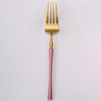 Thumbnail image #1 for Kadra Kitchenware Vikko Dine VF-DF30-IPG Dinner Fork, 7.8", Two-Tone Brushed Pink & Gold, 18/10 Stainless Steel Case of 12