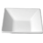 Thumbnail image #1 for G.E.T. Bugambilia BSD11MW Square Buffet Bowl, 10-1/4 oz, 5-1/2" x 5-1/2" x 2", Cast Aluminum with Resin Coating, Marble White