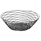 Thumbnail image #1 for TableCraft Products Artisan BK17510 Round Black Powder-Coated Metal Serving Basket, 10" Diameter x 3" High Case of 6