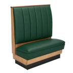 Thumbnail image #1 for ATSMFG ATS AT&S-AS-LXW48-6CH GR6 Alex Wood Standard Booth, single, 48" long x 48" high, 6-channel back, wood trim, removable sinuous spring