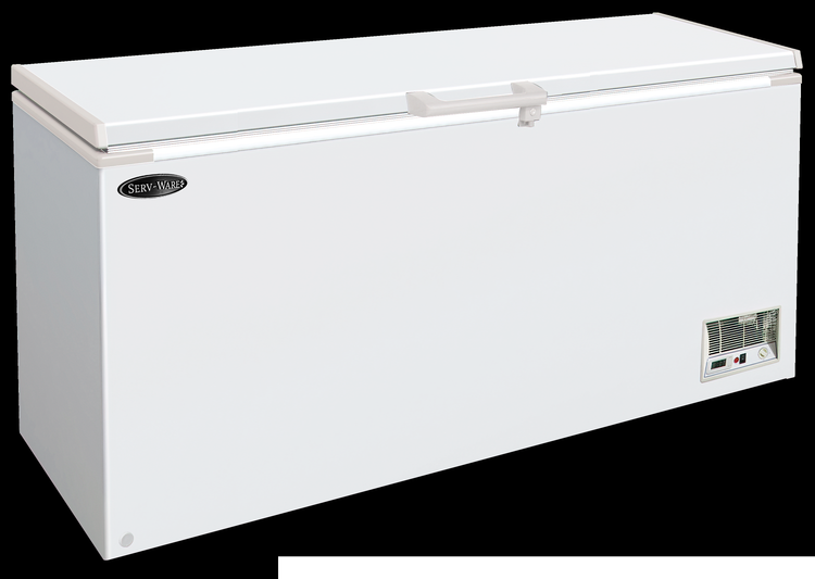 Product image #2 for Serv-Ware 21.2 Cu. Ft. White Commercial Chest Freezer with Locking Lid and Temperature Display