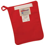 Thumbnail image #1 for AllPoints Foodservice Parts & Supplies 1331488 Rectangular Red Poly-Cotton Hot Pad, 8" x 10-1/2"