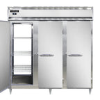 Thumbnail image #1 for Continental Refrigerator Designer Line D3RRFNSAPT Three-Section Pass-Through Refrigerator/Freezer, Self-Contained, Stainless Steel, Solid Doors