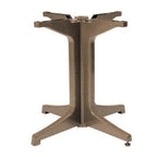 Thumbnail image #1 for Grosfillex Alpha US624181 Large Taupe Resin Pedestal Table Base with Adjustable Leveler and Anti-Skid Glides