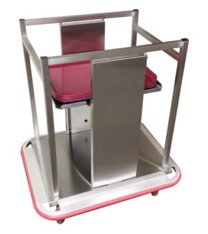 Product image #4 for Mobile Open Tray Dispenser for 15" x 20" Trays, Stainless Steel