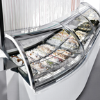 Thumbnail image #1 for Oscartek Cora CORA G2106 Gelato/Ice Cream Display Case, 83", Self-Contained, Curved Glass, 24 x 5-Liter Pan Capacity