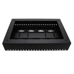 Thumbnail image #1 for G.E.T. Strata ST11602111 Rectangular Buffet Serving System Base Unit, Black Powder-Coated Galvanized Steel, With Protective Case
