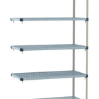 Thumbnail image #1 for Metro MetroMax Q MQ-2430GF-86-A5 Add-On Polymer Shelving Unit, Louvered, 24"D x 30"W x 86"H, 5-Tier