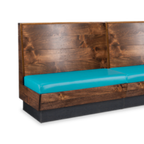 Thumbnail image #2 for JustChair Manufacturing JBSB-WCP-42-GR2 42"H Horizontal Wood-Clad Banquette Booth with Upholstered Seat