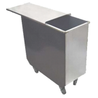 Thumbnail image #1 for GSW USA DN-FB100 Stainless Steel Flour Bin, 100 qt./25 gal, 2-Step Sliding Cover, 14"W x 29"L x 23-1/2"H