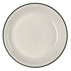 Thumbnail image #1 for Steelite International HL Ivory HL3071743 9-Inch Round China Coupe Plate, Empire with Black Line Case of 2 Dozen