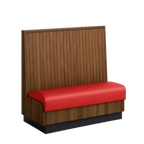 Thumbnail image #1 for ATSMFG ATS AT&S-AS-KR42-BB GR6 Karender Standard Booth, single, 48" long x 42" high, Beadboard back, Upholstery and foam fitted over a computer-cut