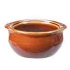 Thumbnail image #1 for Vertex China Brown Accessories OSC-10-B 10 oz Brown Vitrified China Onion Soup Crock, Round, Handleless Case of 2 Dozen