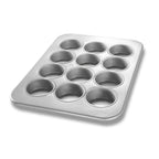 Thumbnail image #1 for Chicago Metallic Bakeware 43215 12-Cup Texas Muffin Pan, Coated Aluminized Steel, 12-7/8 x 17-3/4 in Case of 12