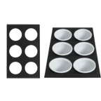 Thumbnail image #1 for G.E.T. Bugambilia T0A18MC Single Cast Aluminum Tile with Resin Coating, Six Round Openings, 20-13/16" x 12-3/4", Mocha