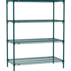 Thumbnail image #1 for Metro Super Erecta SA-2430K3-63-S4 Super Adjustable Super Erecta® Starter Wire Shelving Unit, 30"W x 24"D x 63"H, 800 lb. capacity per shelf, 2000