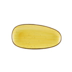 Thumbnail image #1 for CAC China Tucson TUS-614-SFL Porcelain Oval Platter, 13 x 6-1/2 in, Reactive Glaze, Sunflower 1 Dozen