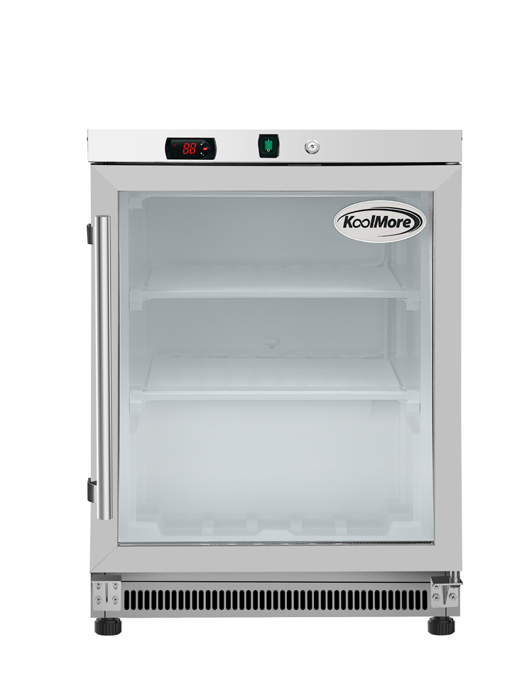 Product image #6 for KoolMore 24-Inch Countertop Display Freezer with Stainless Steel and Glass Door, 4.6 Cu. Ft., White