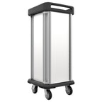 Thumbnail image #1 for Dinex TQ DXSU1T1D8 Stainless Steel Insulated Meal Delivery Cart, 1-Compartment, 1-Door, 8-Tray Capacity