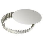 Thumbnail image #1 for Louis Tellier US Gobel 126450 Fluted Tart Mold with Loose Base, 12-1/2" x 1"H, Tinplate Steel