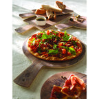 Thumbnail image #2 for G.E.T. Fo Bwa - EGS M9RW-DW Round Melamine Serving Board with 4-inch Handle, 9-inch Diameter, Faux Driftwood Finish Case of 3